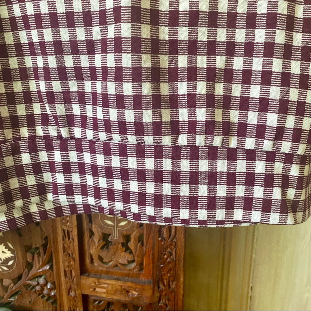 LOU AND GREY BIRDSEYE GINGHAM PONTE SWEATSHIRT IN PLUM KISS SIZE LARGE - Picture 7 of 9